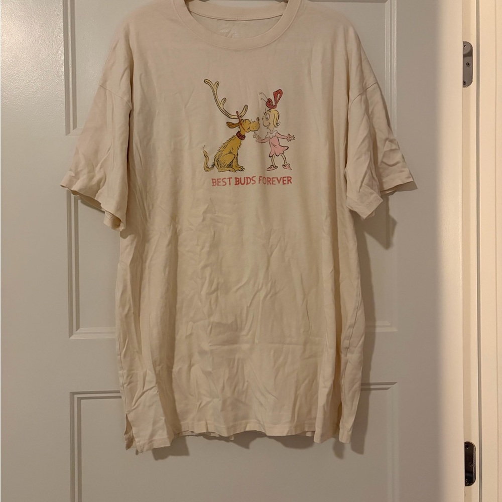 Aerie Cream Cindy Lou Who Pajama Dress